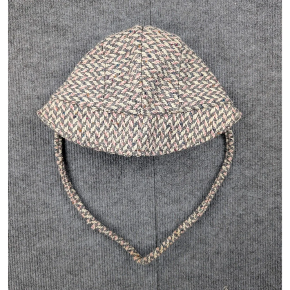 Vintage Freeway Fashions Pea Coat Set Kid Girls 2T Herringbone Bonnet Hat Retro